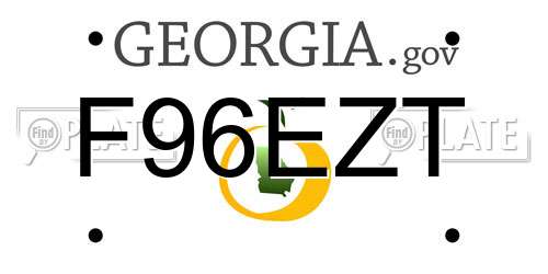 F96EZT Georgia License Plate