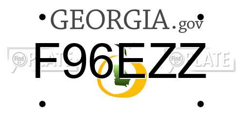 F96EZZ Georgia License Plate