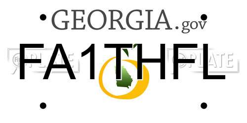FA1THFL Georgia License Plate