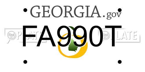 FA990T Georgia License Plate