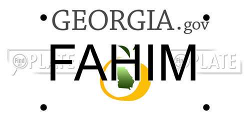 FAHIM Georgia License Plate