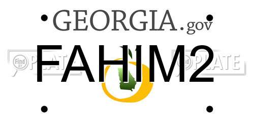 FAHIM2 Georgia License Plate