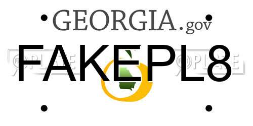FAKEPL8 Georgia License Plate