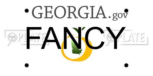 FANCY Georgia License Plate
