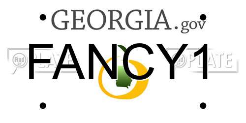 FANCY1 Georgia License Plate