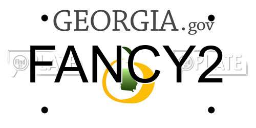 FANCY2 Georgia License Plate
