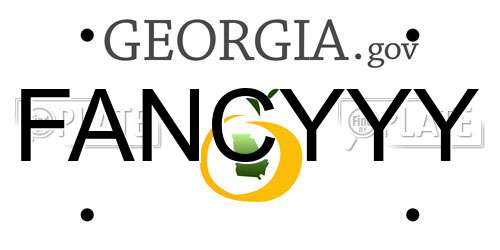 FANCYYY Georgia License Plate