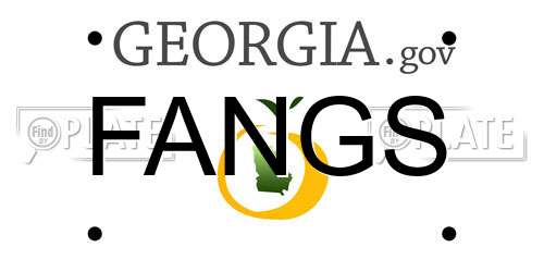 FANGS Georgia License Plate