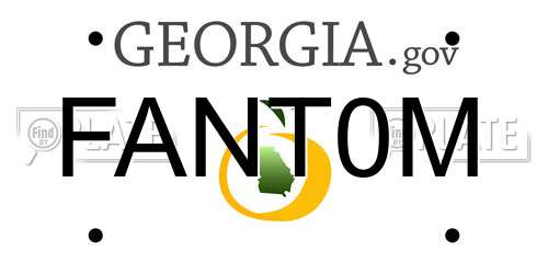 FANT0M Georgia License Plate