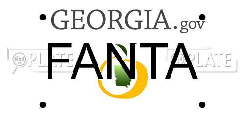 FANTA Georgia License Plate