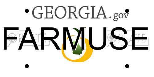FARMUSE Georgia License Plate