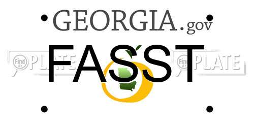 FASST Georgia License Plate
