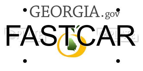 FASTCAR Georgia License Plate