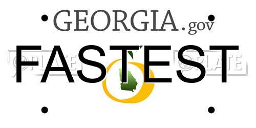 FASTEST Georgia License Plate