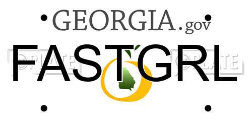 FASTGRL Georgia License Plate