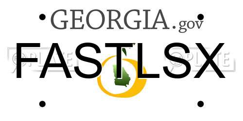 FASTLSX Georgia License Plate