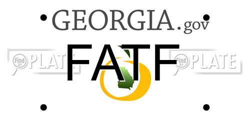 FATF Georgia License Plate