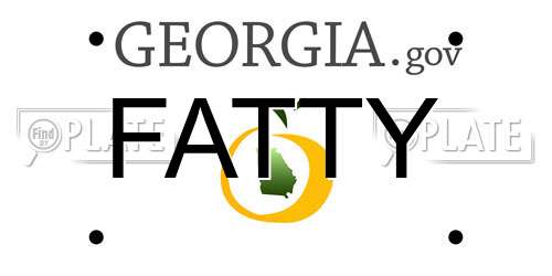 FATTY Georgia License Plate