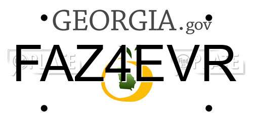 FAZ4EVR Georgia License Plate