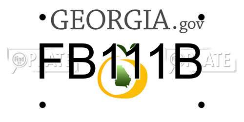 FB111B Georgia License Plate