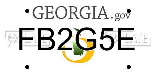 FB2G5E Georgia License Plate