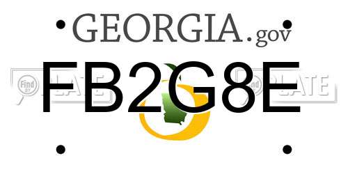 FB2G8E Georgia License Plate