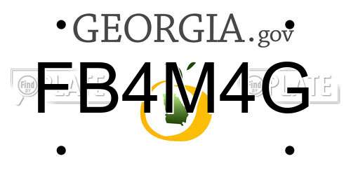 FB4M4G Georgia License Plate