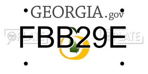 FBB29E Georgia License Plate