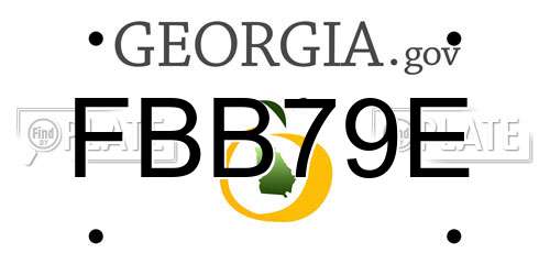 FBB79E Georgia License Plate