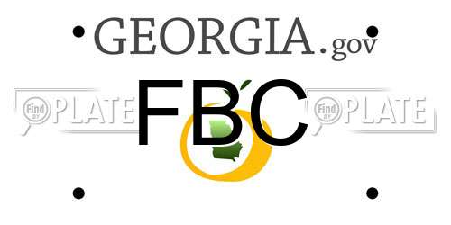 FBC Georgia License Plate
