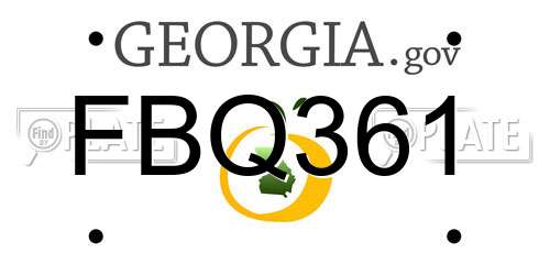 FBQ361 Georgia License Plate