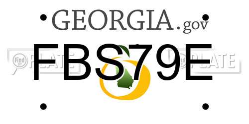 FBS79E Georgia License Plate