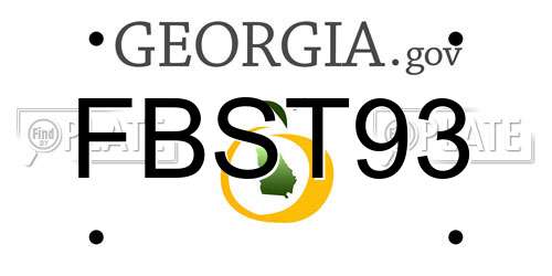 FBST93 Georgia License Plate