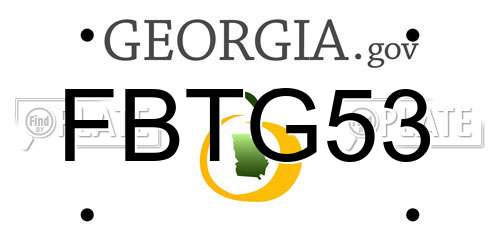 FBTG53 Georgia License Plate