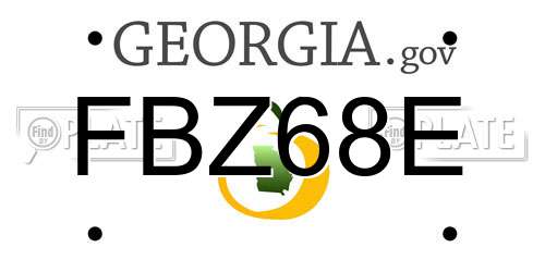 FBZ68E Georgia License Plate
