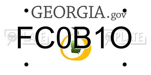 FC0B1O Georgia License Plate