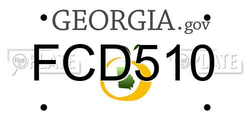 FCD510 Georgia License Plate