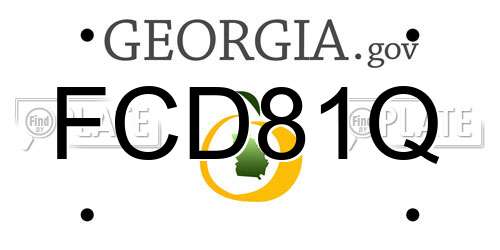 FCD81Q Georgia License Plate