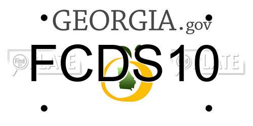FCDS10 Georgia License Plate