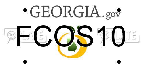 FCOS10 Georgia License Plate