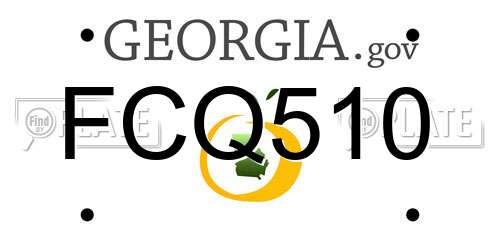 FCQ510 Georgia License Plate