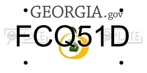 FCQ51D Georgia License Plate