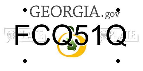 FCQ51Q Georgia License Plate
