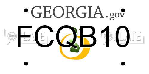 FCQB10 Georgia License Plate