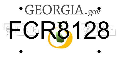 FCR8128 Georgia License Plate