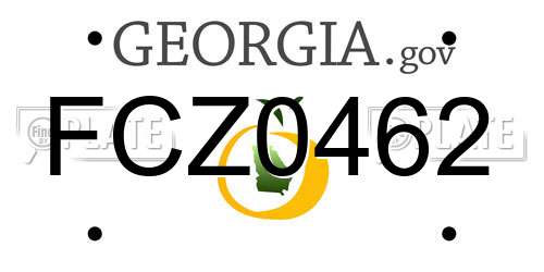 FCZ0462 Georgia License Plate