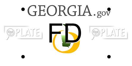 FD Georgia License Plate