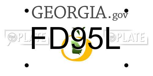 FD95L Georgia License Plate