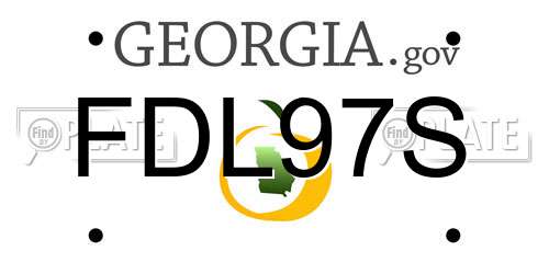 FDL97S Georgia License Plate
