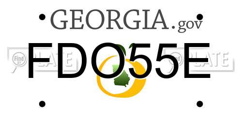 FDO55E Georgia License Plate